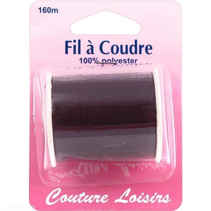 Fil à coudre Marron - 160 m Fil à coudre Couture Loisirs : - Couleur : Marron - Matière : 100% polyester - Longueur : 160 mètres -