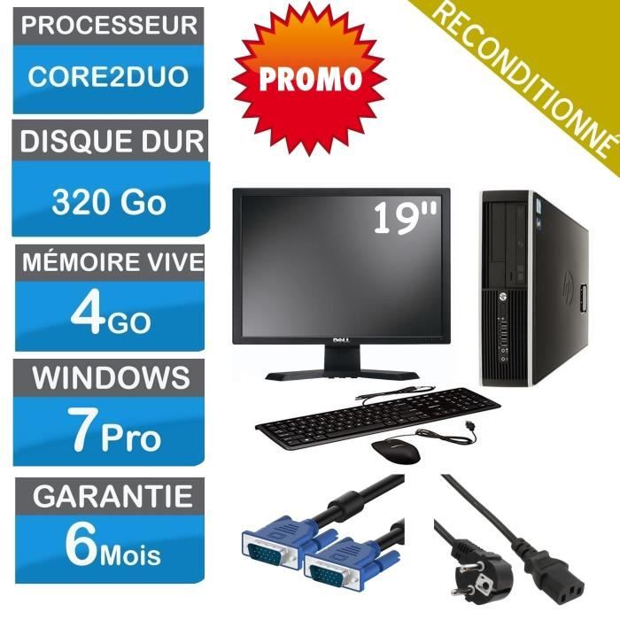 Pc Fixe - Hdd 320go - 4go Ram - Win7 - écran 19'