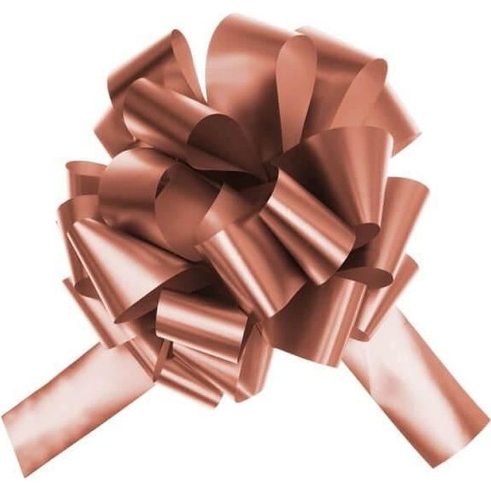 Grand noeud automatique à tirer rose gold métallique (x1) REF/6599