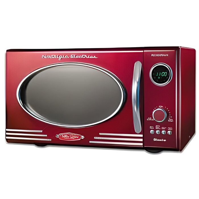Micro onde solo 25L Retro rouge