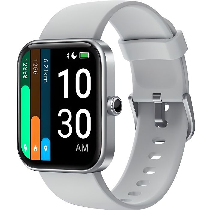 YAMAY Montre Connectée Hommes Femmes Bluetooth 5.0 Alexa Intégré Tracker Sommeil Cardio Montre Sport Intelligente pour iOS Android