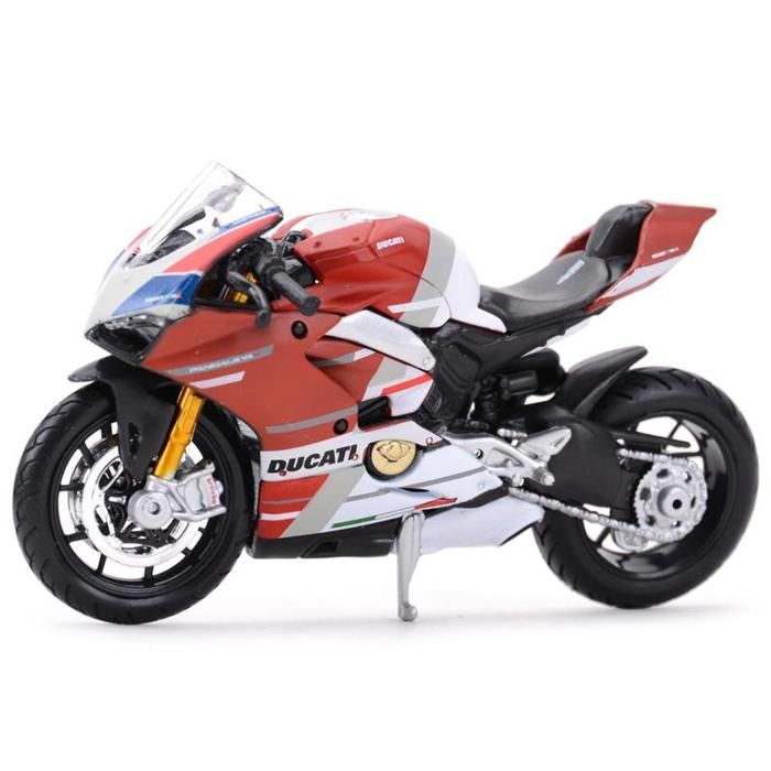 Modèle Réduit Moto Ducati Panigale V4 S Corse 1:18 - Alliage De Zinc - 12 Cm - Roues Tournantes