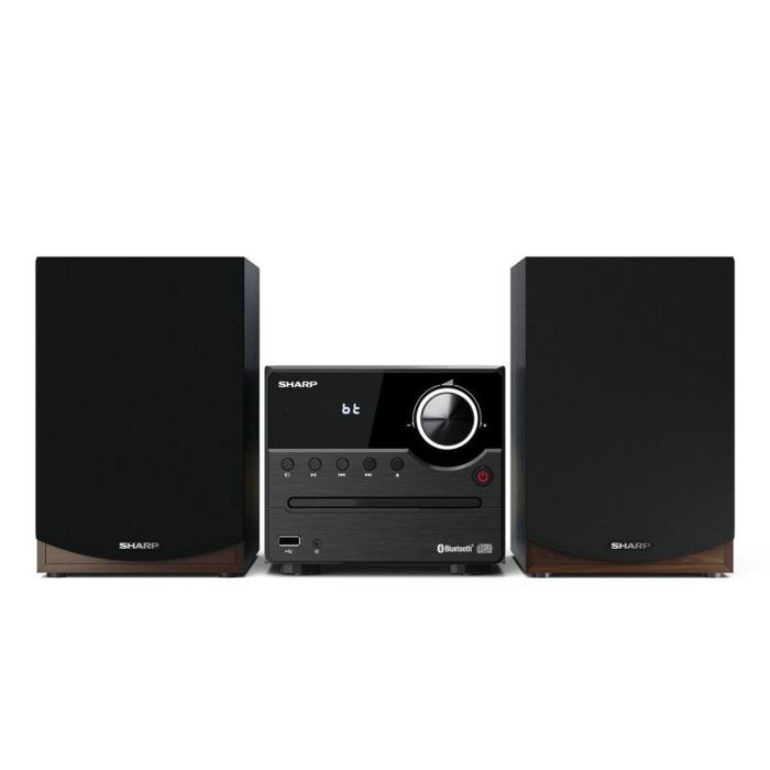 Chaine hi-fi Sharp - XL-B512(BR) - XLB512BR Micro systeme de Son 45 W avec Radio FM/FM, Bluetooth, USB, CD, MP3 Marron