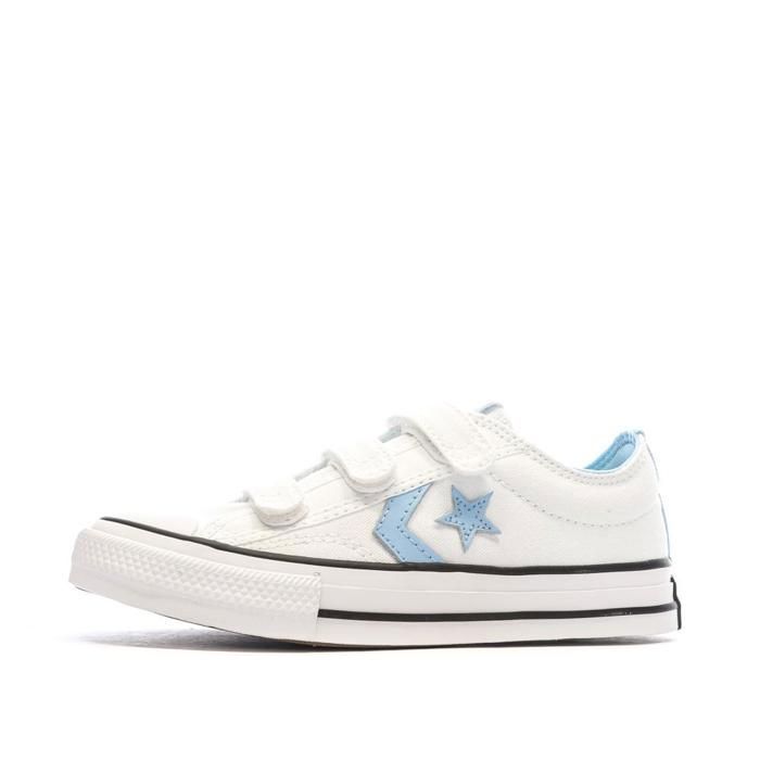 Converse Baskets Blanches/Bleu Garçon Converse Star Player 76 Easy