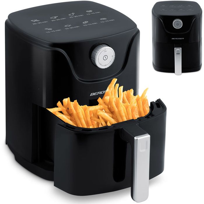 Friteuse sans huile - JANSHOP - BD-654 - Noire - 8 programmes - Circulation dair chaud