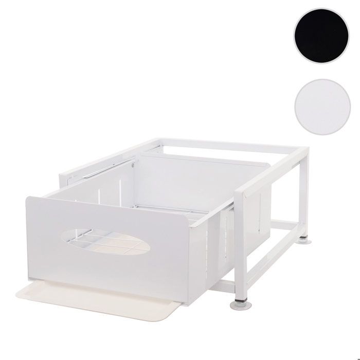 Tiroir darmoire HWC-N51 métal 19x34x42cm blanc