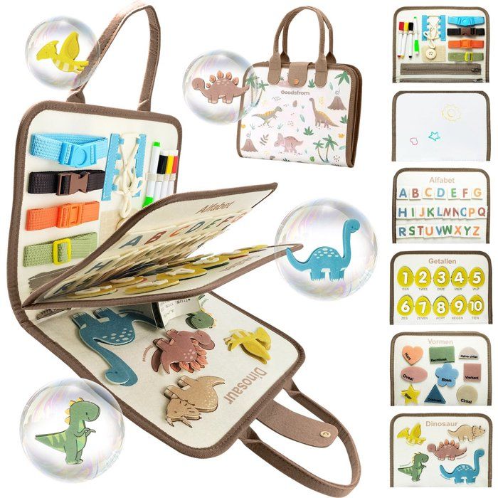 Tableau d'activités Montessori en bois jouet sensoriel voyage - JZSH