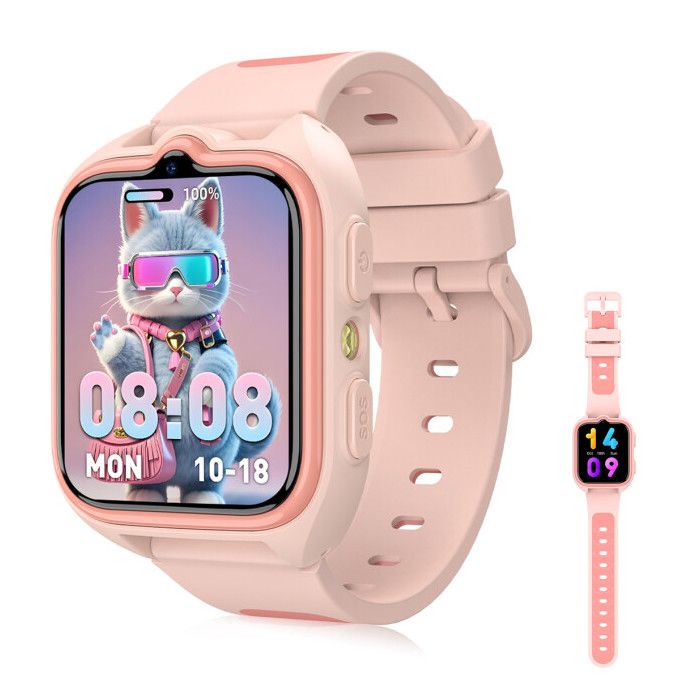 Blackview Z30 Montre Connectée Enfants 175 800mAh 4G Appels vidéo Triple positionnement GPS/WIFI/LBS Bouton d’ appel SOS Rose