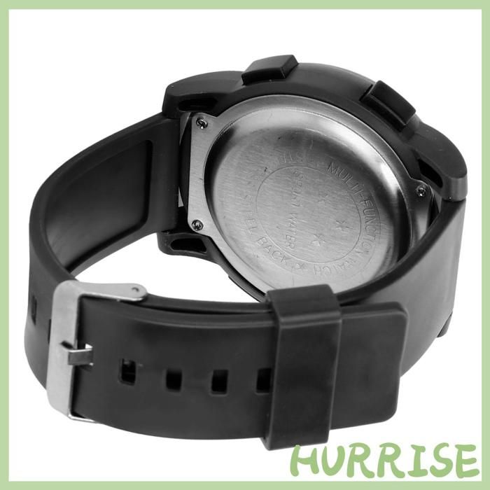 Garosa Montre de sport étanche Montre De Sport Numérique Pour Hommes Imperméable Chronomètre lunettes bracelet 9658 argent noir