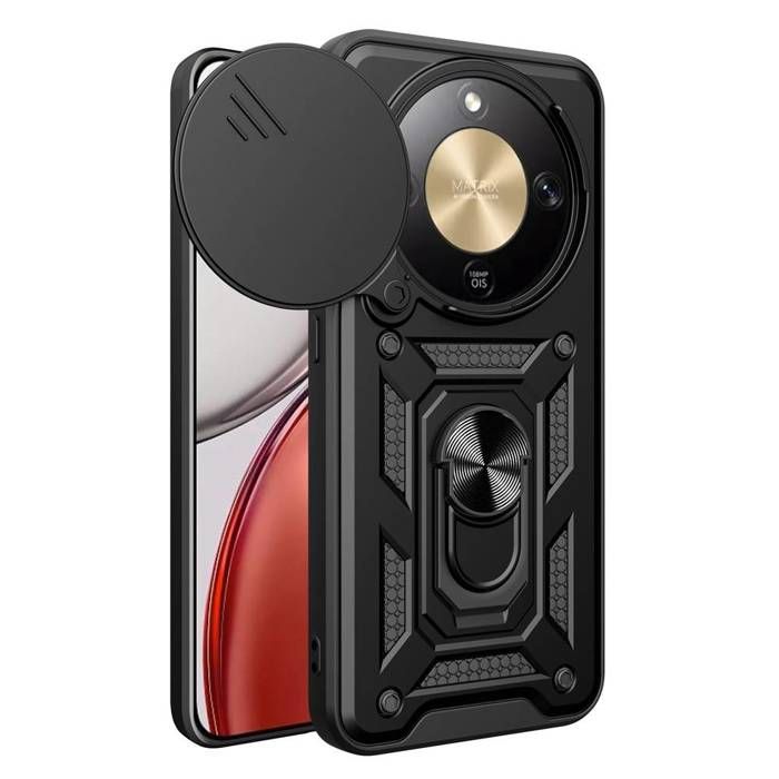 Coque pour Honor Magic 8 Lite 5G / X70 / X9d - housse etui rigide anti choc + film ecran - NOIR