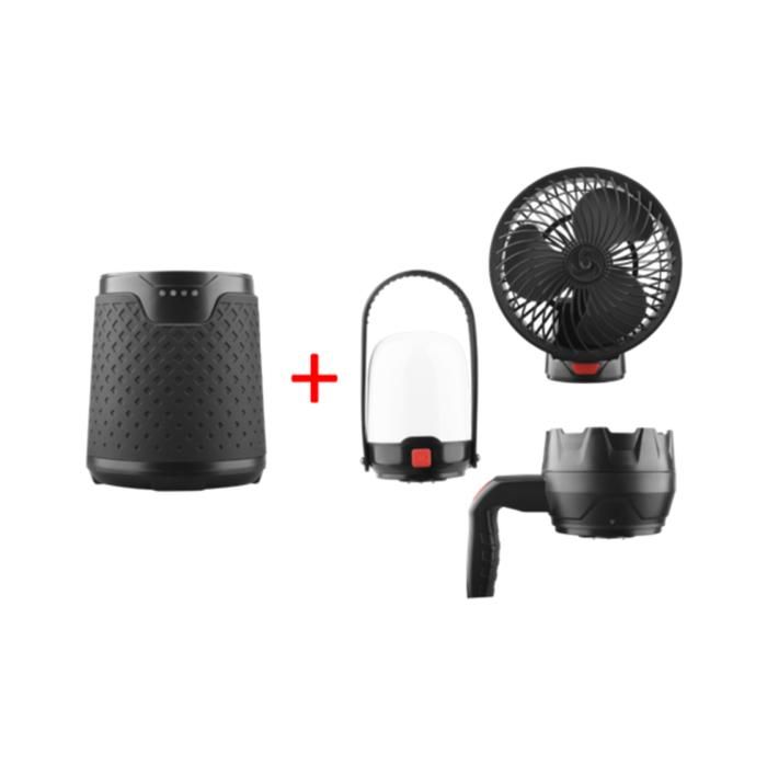 Pack Camping 3 en 1 : ventilateur lampe torche et lanterne LED IP44 rechargeable intensité variable Blanc neutre et froid Pack Camping 3 en 1 : ventilateur lampe torche et lanterne LED IP44 rechargeable intensité variable Blanc neutre et froid