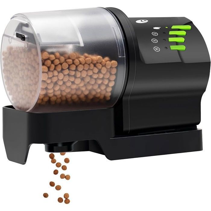Distributeur de nourriture pour poissons - AUTREMENT - 200 ml - Programmable 8/12/24h - Piles/USB - Support entonnoir