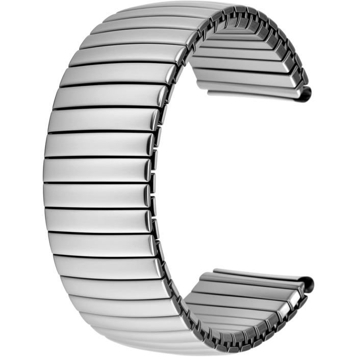 Bracelet De Montre Élastique En Acier Inoxydable 20 Mm Bracelet Métal Extensible Universel Pour Hommes Et Femmes Voyage Affaires