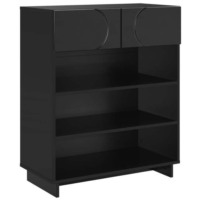 Nouveau Meuble à chaussures 73 x 38 x 87 5 cm Bois dingénierie Noir poids:26.6 kg_9327