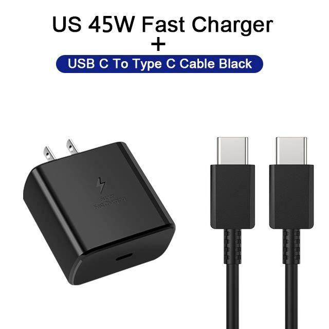 Chargeur USB C Rapide 45W avec Cable 2M pour telephones Samsung Galaxy S23  Ultra/S22+/S21/S20 FE/A13/A53 5G