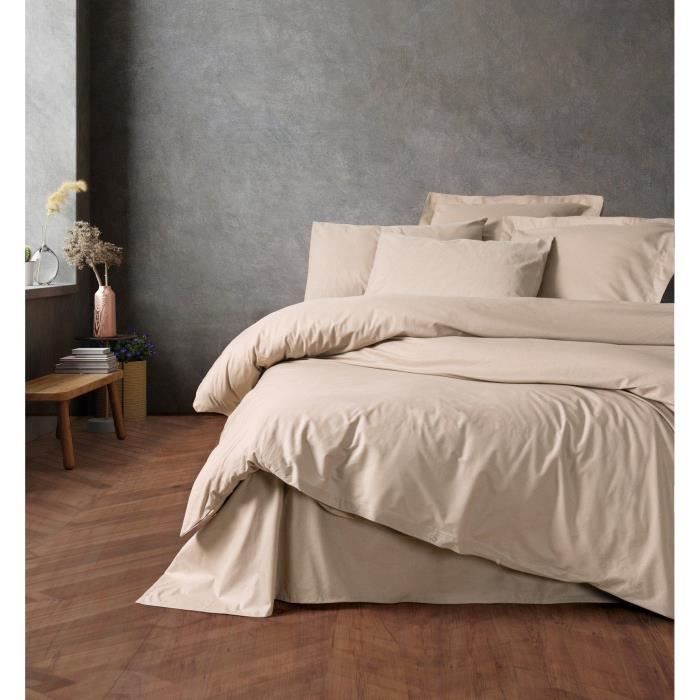 Dreamzie - Housse de Couette Gaze de Coton 240x220 cm avec 2 Taie Oreiller 80x80 cm - Blanc - Parure de Lit 240x220 Adulte - Certifié sans Produits Chimiques (Oeko TEX