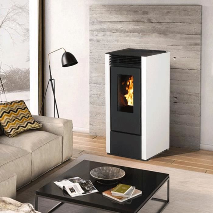 Orta Canalisable 14kw Po Le Granul C S Stovia Blanc Avec T C L C Commande Sans Wifi Achat Vente Poele A Granules Pellets Orta Canalisable 14kw Poele Cdiscount