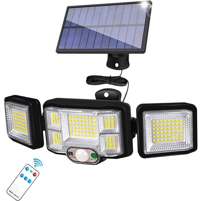 Lampe Solaire Extérieur Détecteur De Mouvement Lumière Étanche Sans Fil 4 Modes Spot Led