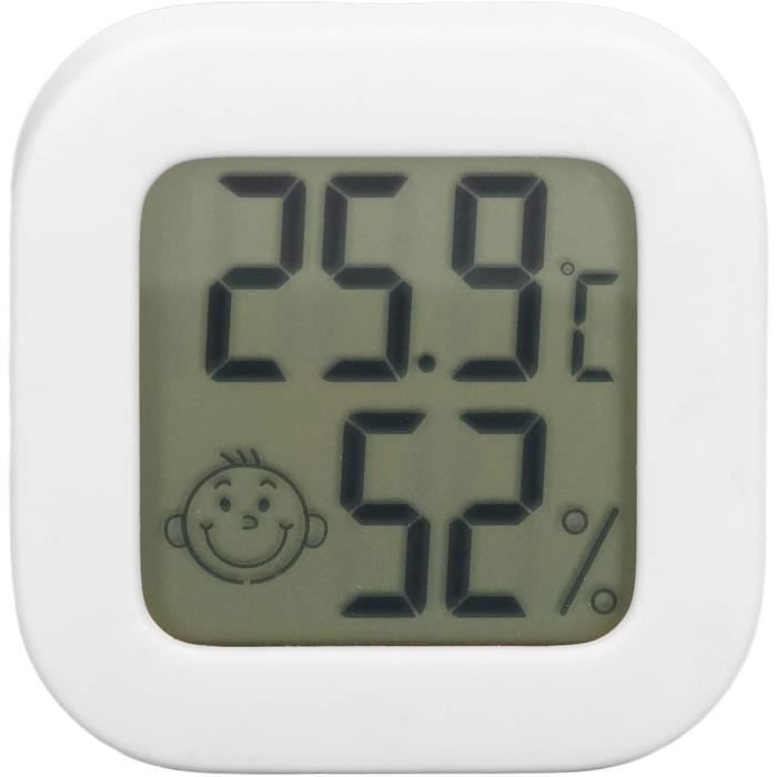 Thermomètre Hygromètre Intérieur Mini 2 pièces LCD Digital Maison Mural  Blanc - Cdiscount Bricolage