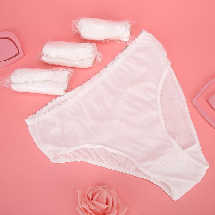 Set Culottes jetables Slip de maternité sous-vêtements stérilisées Menstruation Physiological période Pantalon en Coton 4pcs 