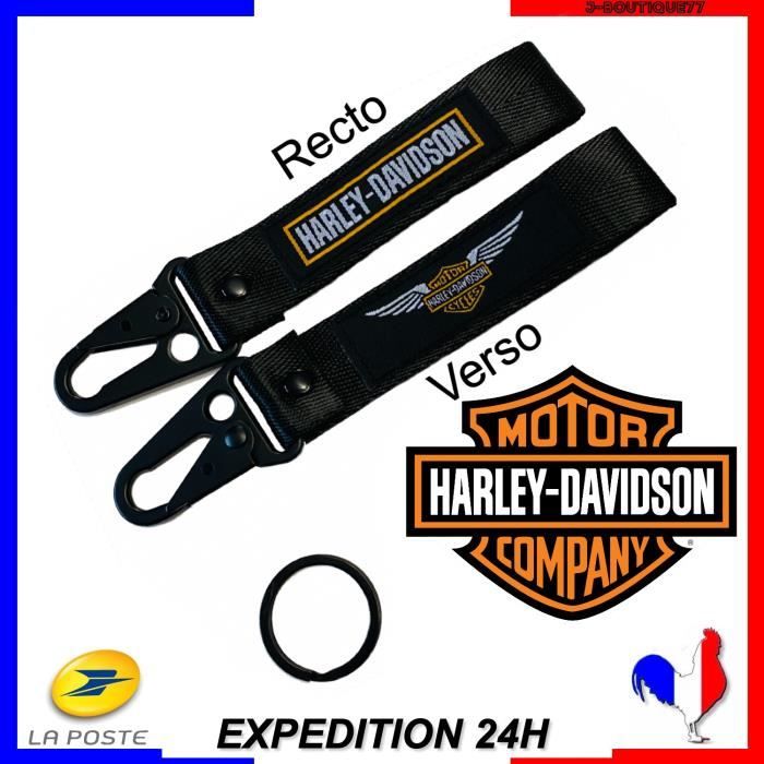Porte clé badge harley davidson moto biker idée cadeaux logo  personnalisation