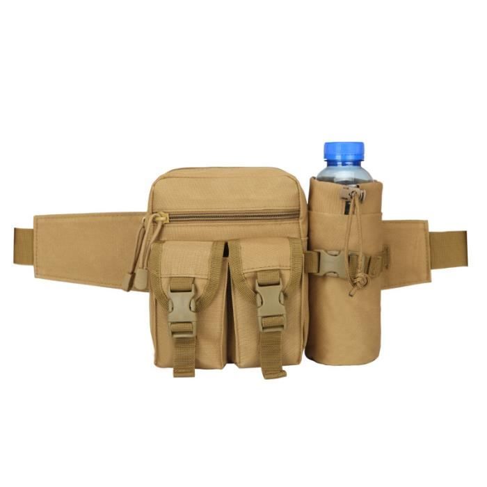 Sac banane de sport - avec gourde - nylon étanche - léger - réglable