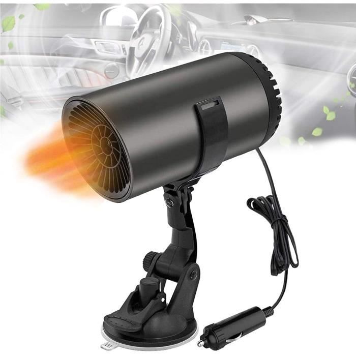 Chauffage Usb Chauffage/Ventilateur Voiture 12V 150W - 2-en-1 Désembueur Rotatif 360° Avec Prise Allume-Cigare Chauffage Portable 150w