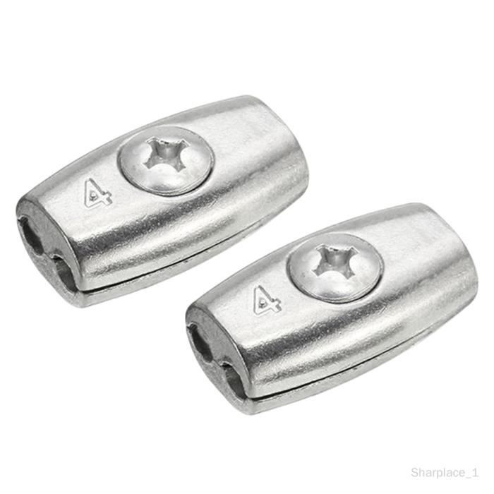 20 Serre-Câbles Acier Inox M3 - Pour Câbles Métalliques De 3mm - Fixation Solide Intérieur/Extérieur