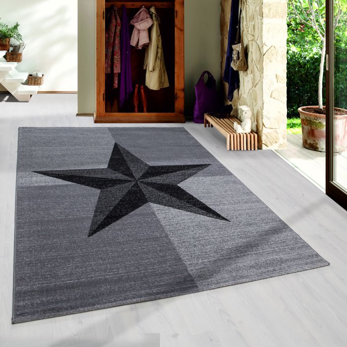 Moquette Moderne A Poils Courts Etoile Doublee Chambre Jeunesse