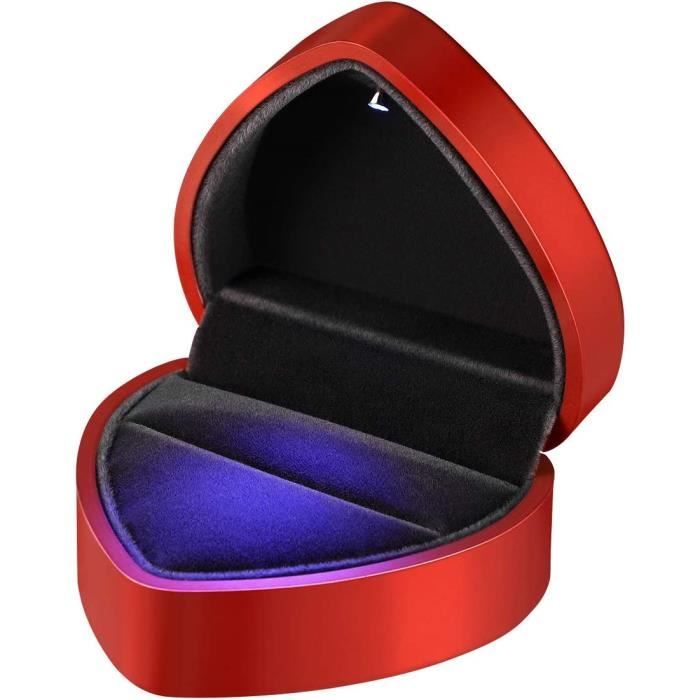Boîte à Bague Pop-Up Rose Romantique – Coffret Fiançailles & Demande En Mariage (Noir)