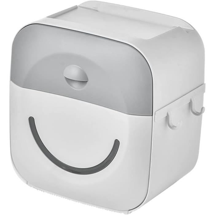 Hofuton Support de papier toilette avec tringles, petite armoire de rangement de salle de bain avec portes et étagères, armoire de rangement fine pour salle de bain, petits espaces – blanc