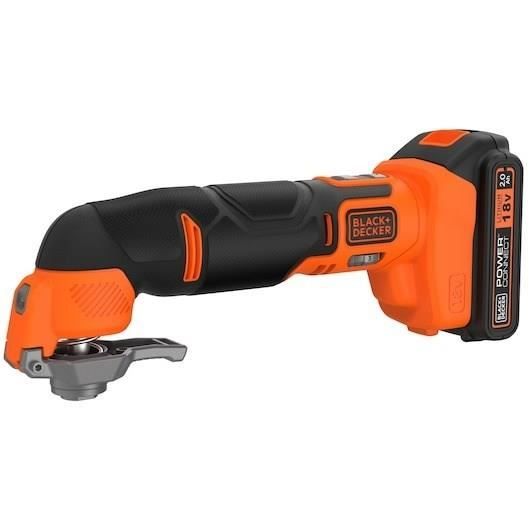 Black & Decker Outil multifonction oscillant sans fil 18V kit 20 accessoires Noir - vue 3