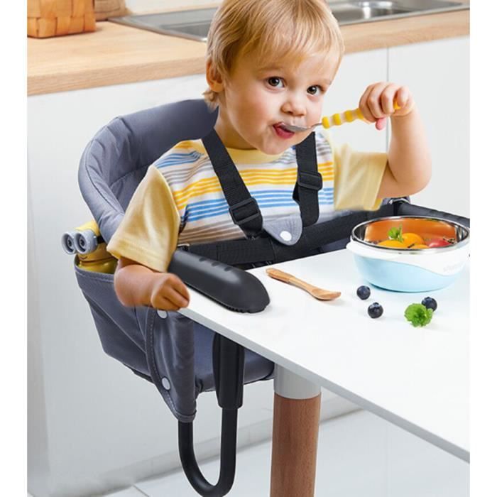 Chaise Haute Pour Bebe Enfant Siege Pliable Avec Ceinture De Securite Portable Pour Voyage Adaptee Des Table Gris Achat Vente Chaise Tabouret Bebe Prolongation Soldes Cdiscount