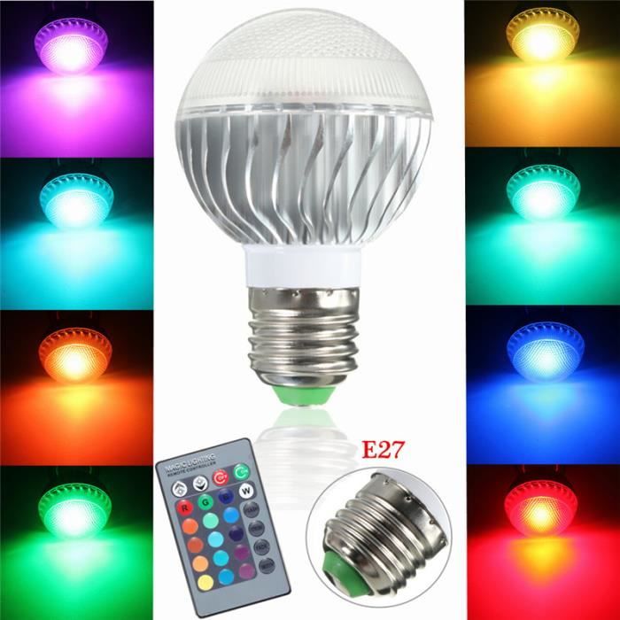 Neufu E27 15w Rgb Led Ampoule Lampe Couleur Changement Spot Globe