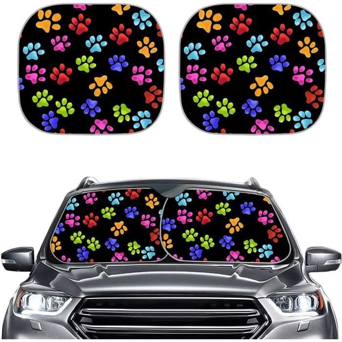 LI-Colorful Paws Lot de 2 pare-soleil de voiture pour femme et fille,  durable et pliable pour SUV, camions et camionnettes[1202] - Cdiscount Auto