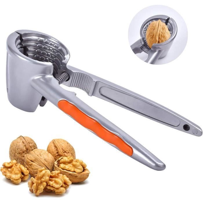 Casse-noix Professionnel En Alliage De Zinc - Design Ergonomique Poignée Silicone - Pour Noix, Noisettes, Amandes - Facile à Utiliser Et Nettoyer