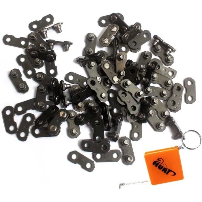 50x Connexion Maillons + Rivets 38 1.3 mm Chaîne pour Chaîne de