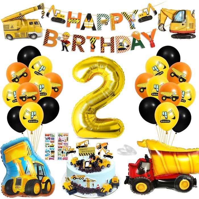 Kit Decoration Fete Enfant DECORATION ANNIVERSAIRE CHANTIER 2 Ans Anniversaire 2 Ans Garcon Party Décoration Fête Enfant