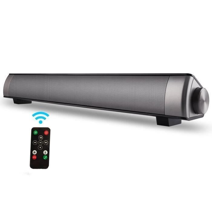 Enceinte Bluetooth Haut-Parleur Barre de Son sans Fil Soundbarsupport RCA/ AUX/ Bluetooth avec télécommande