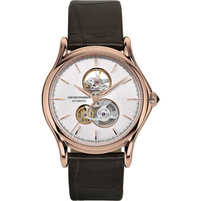 Montre Mécanique - EMPORIO ARMANI - ARS3401 - Automatique - Cuir Alligator - Or Rose