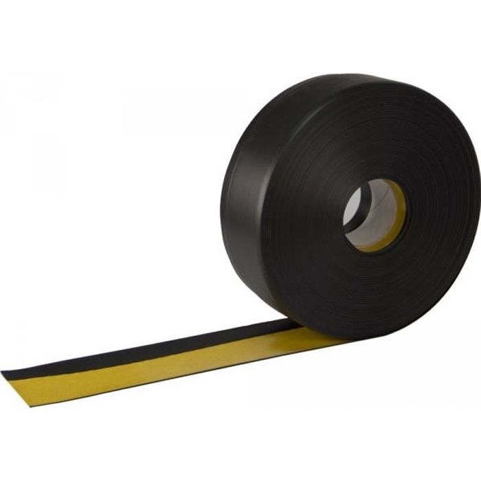 Plinthe PVC souple noir autocollante 25m pliable adhésive