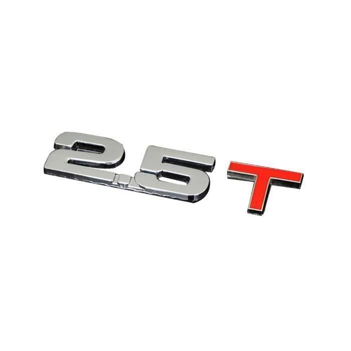 Alliage Chrome 2.0 T Logo Voiture Badge Autocollant 1 ensemble