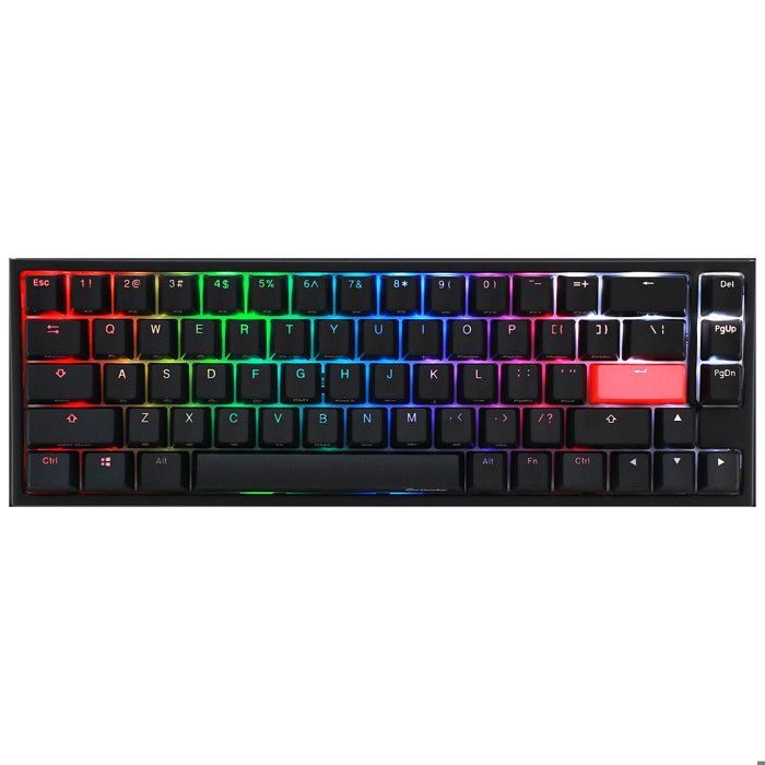 Ducky Channel One 2 SF RGB (Cherry MX RGB Blue) - Clavier haut de gamme - format ultra-compact 65% - interrupteurs mécaniques