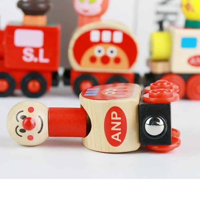 Bebe En Bois Jouets Jouet Vehicules 6 Pcs Magic Train Pain Surperman Educatifs Jeux De Table Petit Train Pour Enfants Cadeaux Cdiscount Jeux Jouets