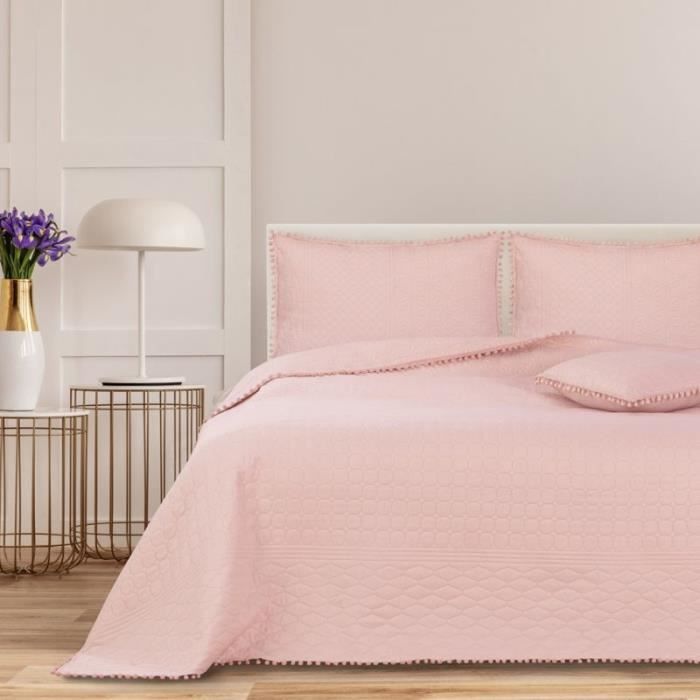AmeliaHome Sprei lichtgroen donkergroen 220 x 240 cm bedsprei dubbelzijdig ultrasoon stiksel polyester softa