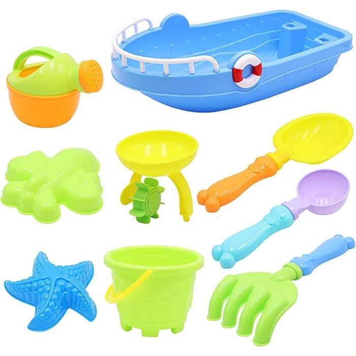 Kit de Jeu de Plage Enfant Jouet de Plage dextérieur avec Seau Plage Pelle Plage Moules à Sable Jouets pour Enfants Extérieur