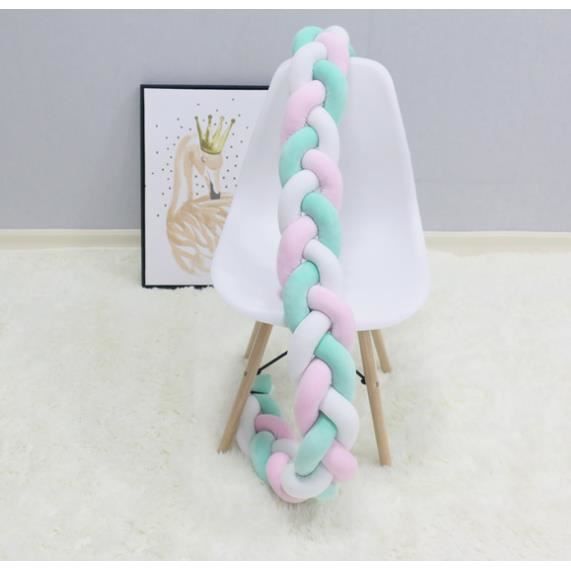3m Tour De Lit Bebe Coussin Serpent Coussin Tresse Pare Chocs Velours Tour De Canape Souple Blanc Rose Vert Cdiscount Puericulture Eveil Bebe