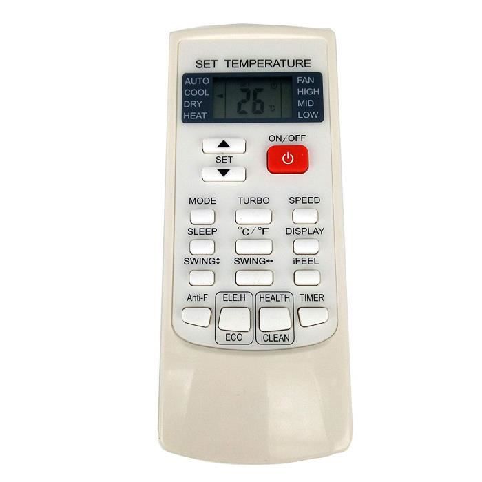 Télécommande De Rechange Pour Climatiseur AUX - Compatible YK-K/001E, YKR-K/001E, KR-K204E, YKR-K/204E - Sans Programmation - 8
