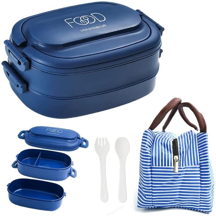Ensemble Lunch Box Isotherme BELLE VOUS - 4 Boîtes Empilables Acier Inox + Sacoche - Garde Au Chaud 4h - Pour Adultes Et étudiants