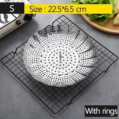 Panier Vapeur Inox 24 Cm - Cuiseur Vapeur Multifonction, Compatible Autocuiseur, Casserole, Pour Légumes, Poisson - 9